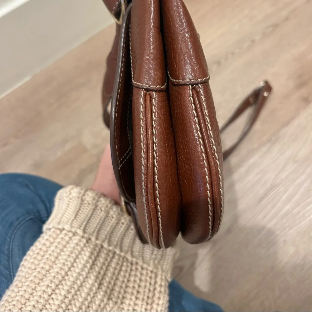 Burberry Leather Crossbody Saddle Bag Purse - Picture 9 of 16